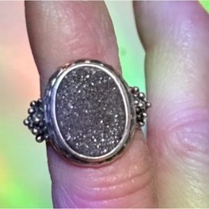 Michael Dawkins quartz ring stamped 925 Thailand sterling silver Women’s 6.5